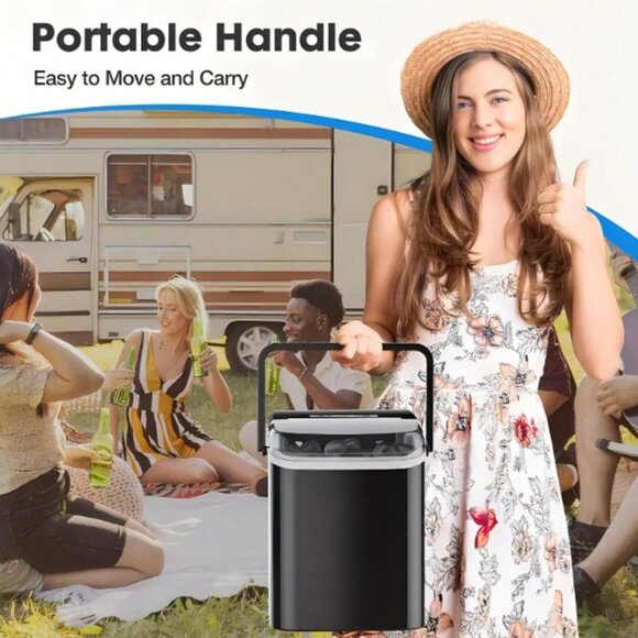 Portable Ice Makers Countertop, 9 Bullet Ice Cubes Ready in 6 Mins - Picture 4 of 6